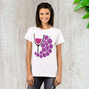 T-shirt Verre Vin Et Raisins