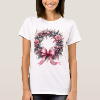 T-shirt Verrerie de Noël rose