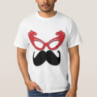 verres à bling rouge avec moustache
