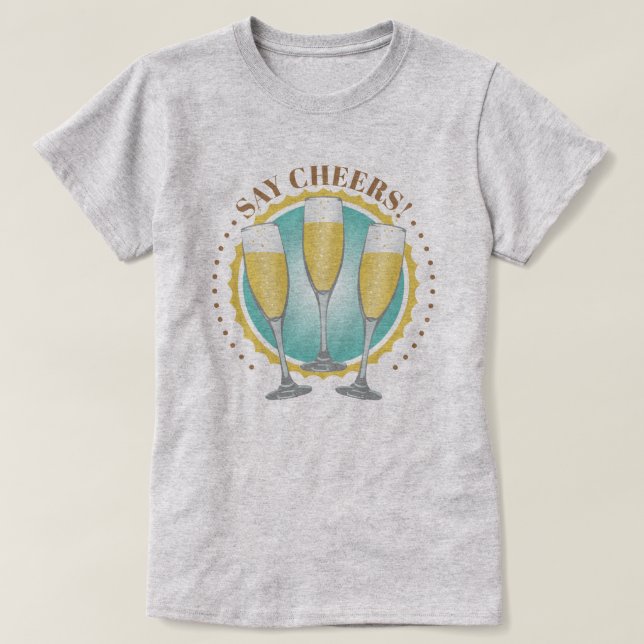 T-Shirt Verres à Champagne (Design devant)