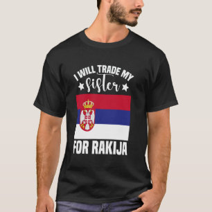 T-shirt Verres à Rakija Alcool CroateLiquorTrade Ma Soeur
