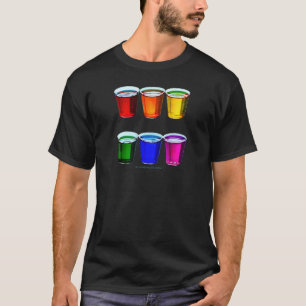 T-shirt Verres à shot de SlipperyJoe's six tasses disposée