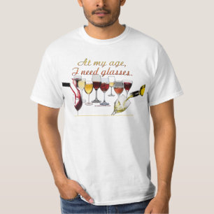 T-shirt Verres à vin SlipperyJoe's jeu de mots coquin roug