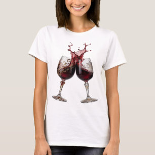 T-shirt Verres à vin Snappy Gold Text Design