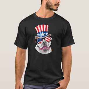 T-shirt Verres américains de casquette de drapeau des
