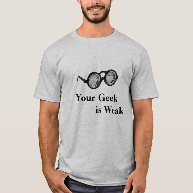 T-shirt Verres de geek, votre geek          i… - Customisé (Devant)