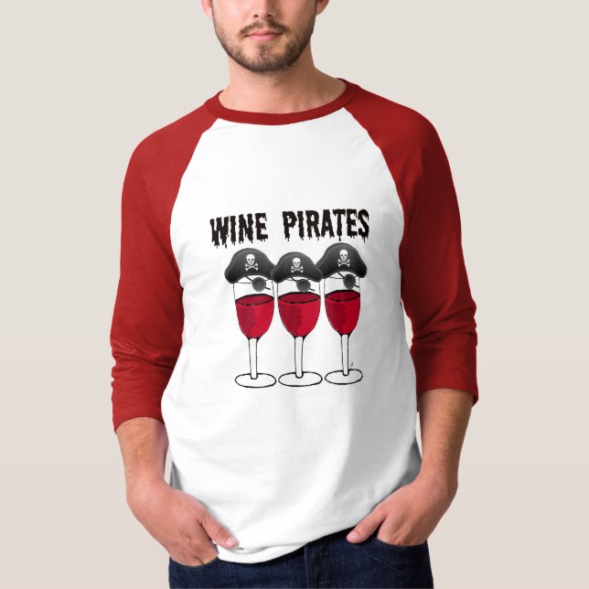 T-SHIRT VERRES DE VIN ROUGE DE PIRATES DE VIN ET COPIE DE (Devant)