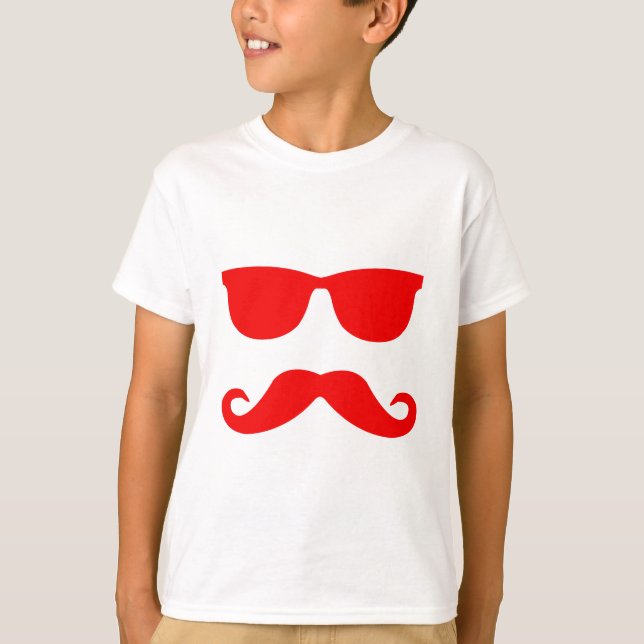 T-shirt Verres et moustache (Devant)