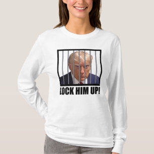 T-shirt Verrouillez-Le ! Trump Mugshot