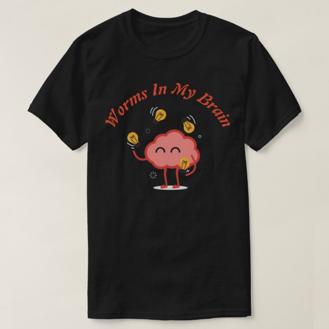 T-shirt Vers Dans Mon Cerveau 16 (Design devant)