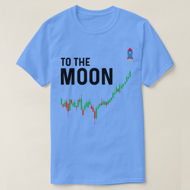 T-shirt Vers la crypto-monnaie de la lune (Design devant)