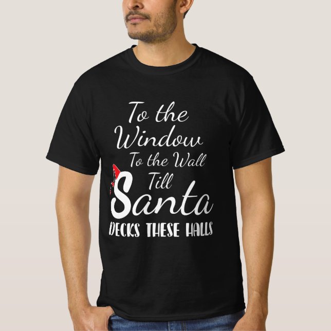 T-shirt Vers la fenêtre du mur jusqu'aux ponts Père Noël (Devant)