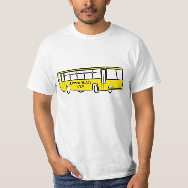 T-shirt VERS LE BAS AVEC l'autobus CIS (Devant)