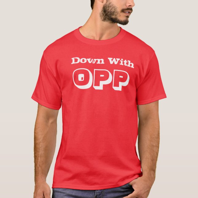 T-shirt Vers le bas avec OPP (Devant)