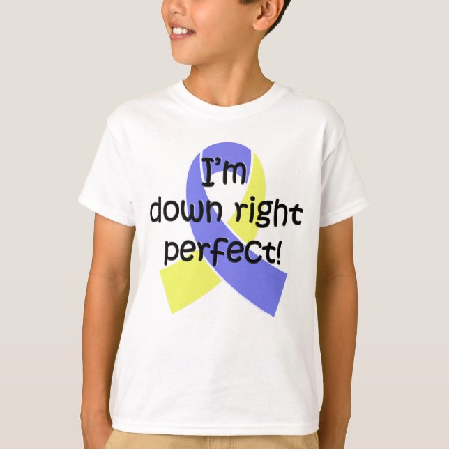 T-shirt Vers le bas droit perfectionnez, conscience de (Devant)