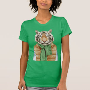 T-shirt Vers le bas tigre de gilet