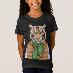 T-Shirt Vers le bas tigre de gilet