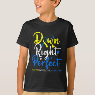 T-shirt Vers le bas vers la droite Conscience du syndrome