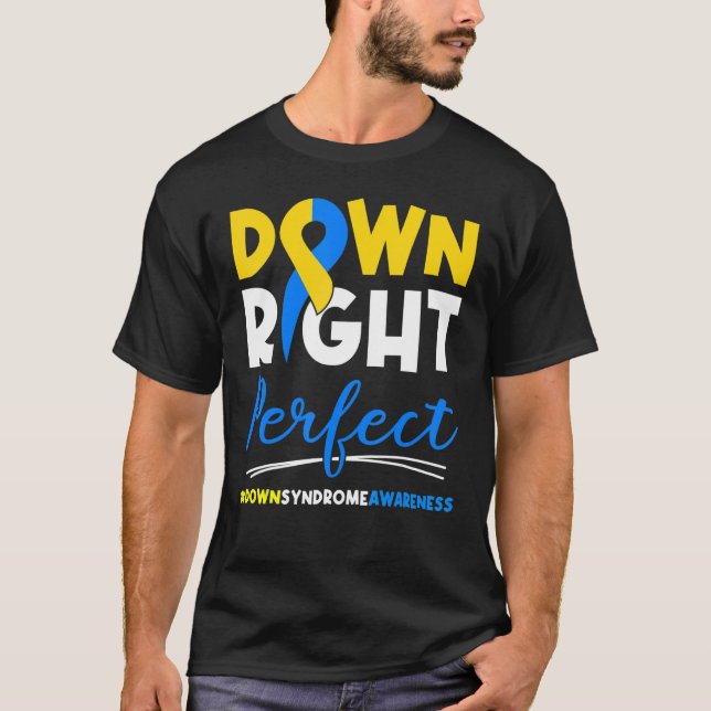T-shirt Vers le bas, vers la droite, une sensibilisation p (Devant)