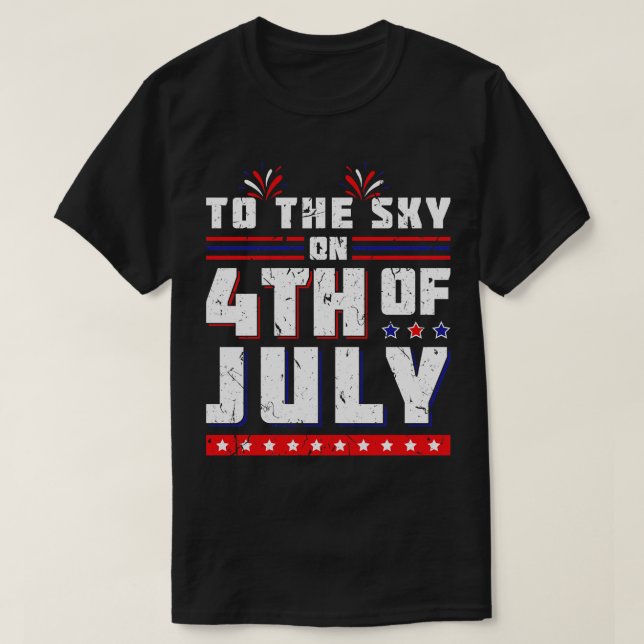 T-shirt Vers Le Ciel 4 juillet Boire (Design devant)