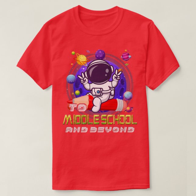 T-shirt Vers Le Moyen-Âge Et Au-Delà De L'Astronaut Retour (Design devant)