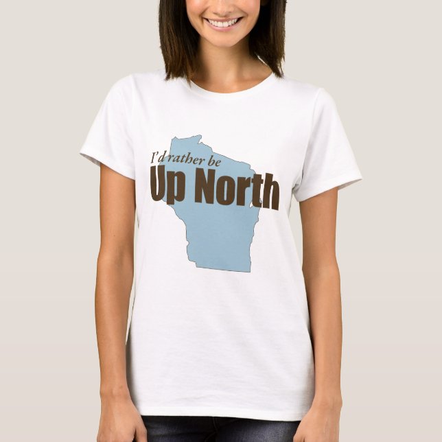 T-shirt Vers le nord - Wisconsin (Devant)