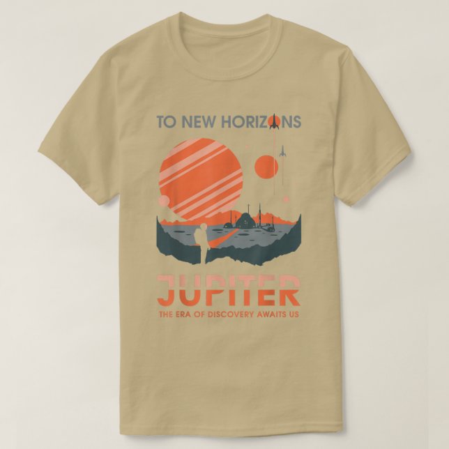 T-shirt Vers un nouvel horizon Jupiter Planète Futurisme s (Design devant)