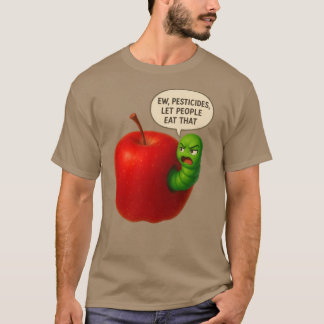 T-shirt Vers Vers de terre des pommes vintage