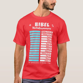T-shirt Verset biblique d'urgence pour le baptême Funny Ch