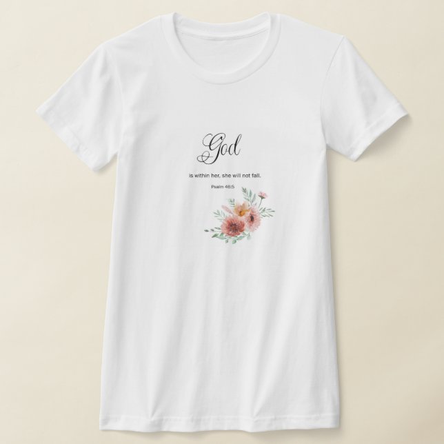 T-shirt Verset biblique floral (Poser)