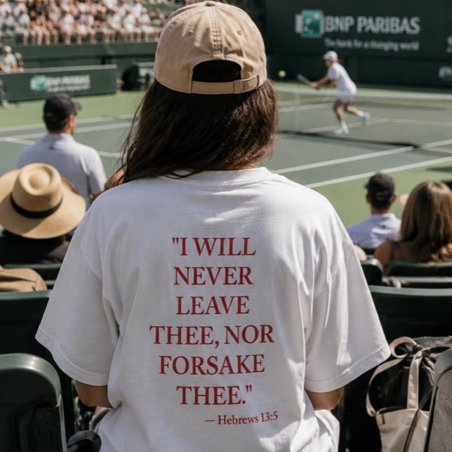 T-Shirt verset biblique Hébreux 13:5 (Créateur téléchargé)