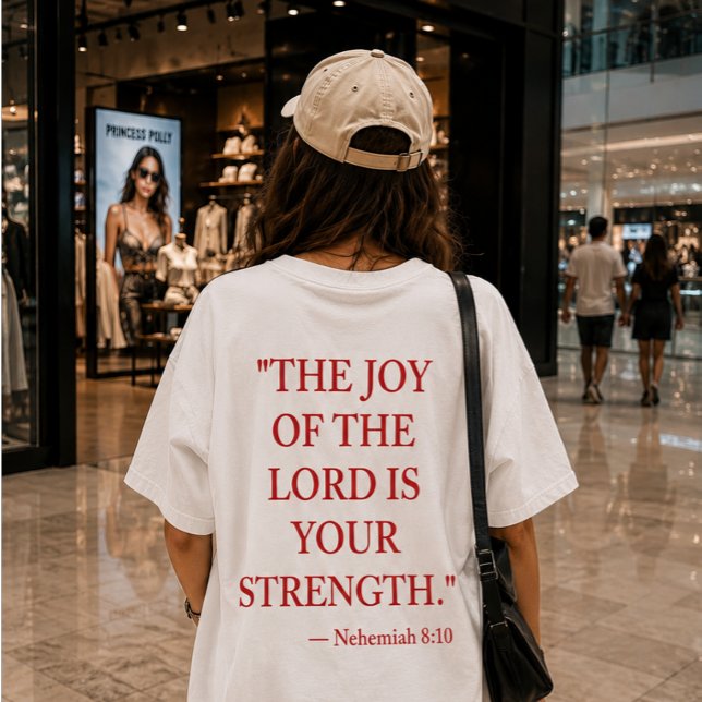 T-Shirt verset biblique Néhémie 8:10 (Créateur téléchargé)