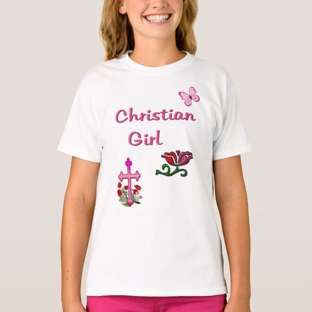 T-shirt verset biblique pour fille chrétienne (Devant)