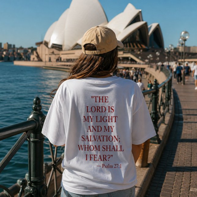 T-Shirt verset biblique Psaume 27:1 (Créateur téléchargé)