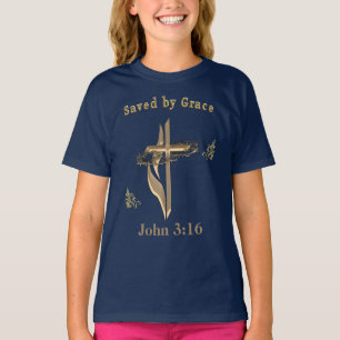 T-shirt Verset biblique sauvé par Grace