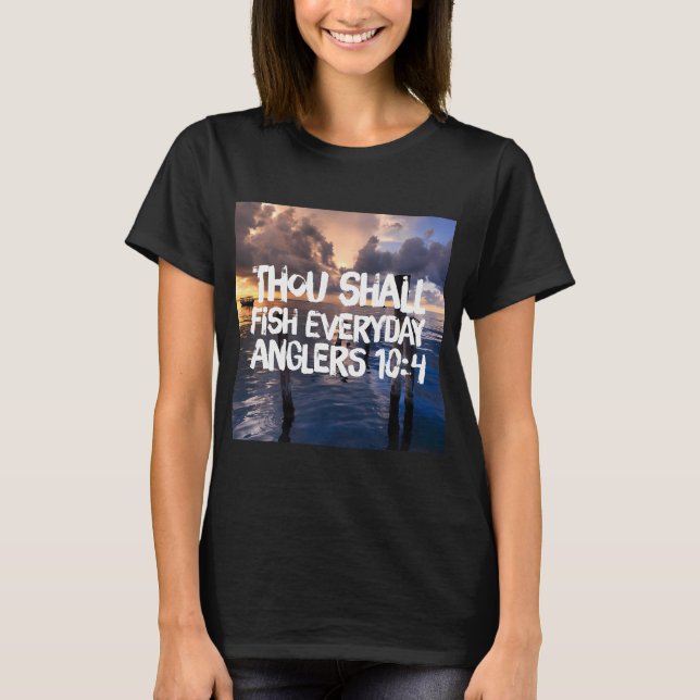 T-shirt verset biblique sur la pêche (Devant)