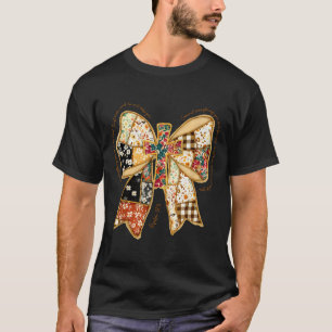 T-shirt Verset chrétien Bible Jésus Coquette Nœud Patchwor
