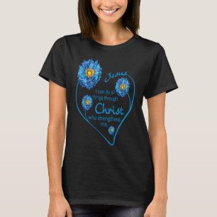 T-shirt Verset chrétien Fleur Femmes Maman Cœur Philippien