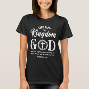 T-shirt Verset de la Bible Cherchez d'abord le royaume de