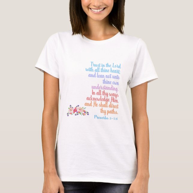T-shirt Verset de la Bible des Proverbes (Devant)