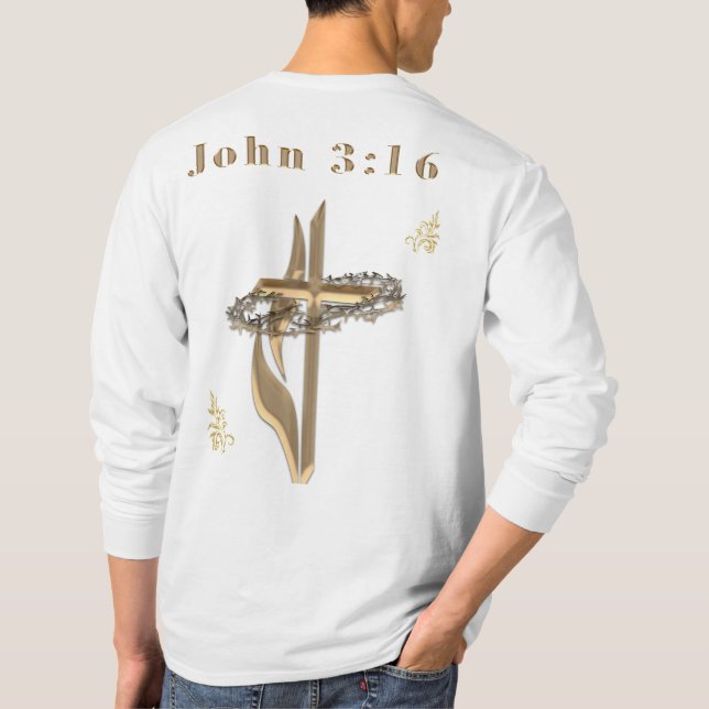 T-shirt Verset de la Bible Jean 3:16 (Dos)