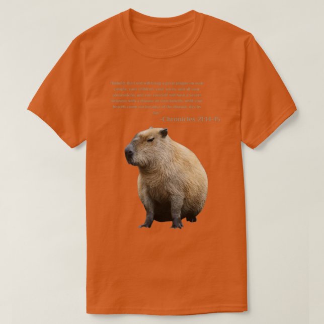 T-shirt Versets de la Bible de Capybara (Design devant)