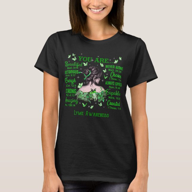 T-shirt Versets de la Bible de sensibilisation à Lyme & Pa (Devant)