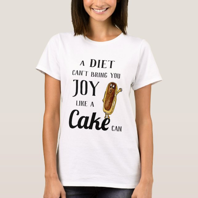 T-shirt Versets diététiques Chocolat Eclair Funny Quirky C (Devant)