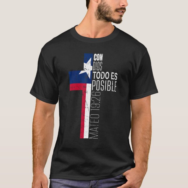 T-shirt Versets religieux espagnols vintages Texas (Devant)