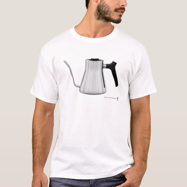 T-shirt Versez au-dessus de la bouilloire de café (T-shirt (Devant)