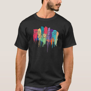 T-shirt Versez Votre Peinture Acrylique Verser Graphiste