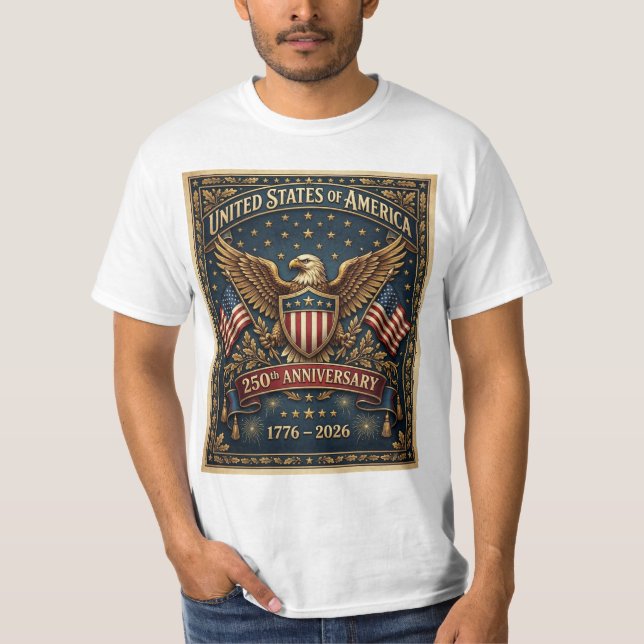 T-shirt Version 1 du 250e anniversaire de l'Amérique (Devant)