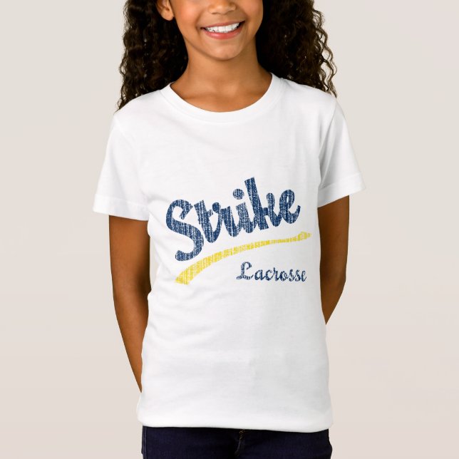 T-Shirt Version 2 de chemise de filles de lacrosse de (Devant)