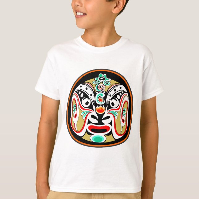 T-shirt Version 2 de masque d'opéra de Pékin de Chinois (Devant)